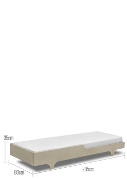 Discount A75 Jugendbett Natural 200 x 75 cm Kinder Jugendzimmer|Jugendzimmer