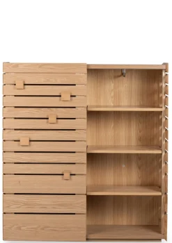 Discount Aufbewahrungsschrank Natural Ash Kinder Aufbewahrung|Kleiderschränke & Regale