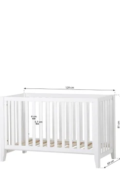 Best Babybett 'ANTON' weiß 120 x 60 cm Kinder Babybetten & Kinderbetten|Babybetten