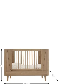 Discount Babybett 'Nature Baby Bed 2.0' Eiche 124,5 x 72,5 cm Kinder Babybetten & Kinderbetten|Babybetten