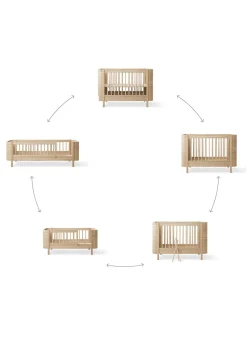 Babybett 'Wood Mini+' 122-162 x 68 cm Kinder Babybetten & Kinderbetten|Babybetten