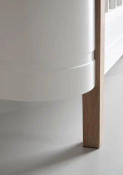 Clearance Babybett 'Wood Mini+' Weiß / Eiche 122-162 x 68 cm Kinder Babybetten & Kinderbetten|Babybetten