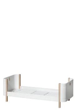 Clearance Babybett 'Wood Mini+' Weiß / Eiche 122-162 x 68 cm Kinder Babybetten & Kinderbetten|Babybetten