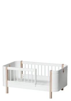 Clearance Babybett 'Wood Mini+' Weiß / Eiche 122-162 x 68 cm Kinder Babybetten & Kinderbetten|Babybetten