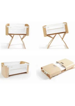 New Beistellbett '' inkl. Bio-Matratze 82 x 37 cm Kinder Moseskörbe|Reisebetten