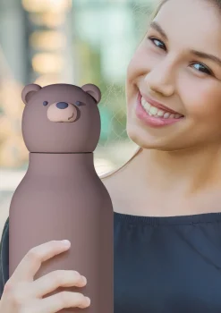 Clearance Bestie Trinkflasche Eisbär 'Chillington the Polar Bear' braun 460 ml Kinder Trinkbecher & Trinkflaschen|Kindergeschirr & Besteck