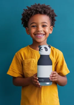 Clearance Bestie Trinkflasche bär 'Mei the Bear' schwarz/weiß 460 ml Kinder Trinkbecher & Trinkflaschen|Kindergeschirr & Besteck