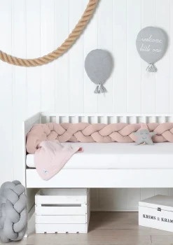 Clearance Bettschlange geflochten Strick XL Kinder Bettschlangen|Schutz-Zubehör Kinderzimmer