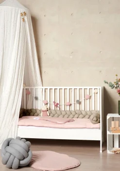 Best Bettschlange geflochten Strick XL Kinder Bettschlangen|Schutz-Zubehör Kinderzimmer