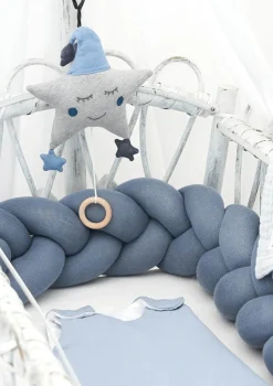 Discount Bettschlange geflochten Strick Kinder Bettschlangen|Schutz-Zubehör Kinderzimmer