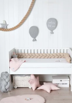 New Bettschlange geflochten Strick Kinder Bettschlangen|Schutz-Zubehör Kinderzimmer