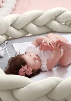 New Bettschlange geflochten Strick Kinder Bettschlangen|Schutz-Zubehör Kinderzimmer