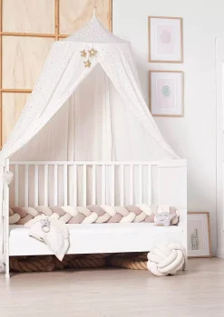 New Bettschlange geflochten Trio altrosa/beige/natur Kinder Bettschlangen|Schutz-Zubehör Kinderzimmer