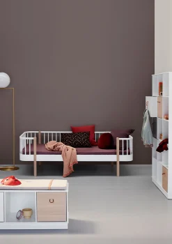 Hot Bettsofa 'Wood Original' weiß / Eiche 200 x 90 cm Kinder Jugendzimmer|Jugendzimmer