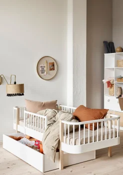 Hot Bettsofa 'Wood Original' weiß / Eiche 200 x 90 cm Kinder Jugendzimmer|Jugendzimmer