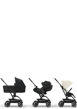 Online Buggy 'Eezy S Twist+2' Black / Canvas White Kinder Kinderwagen|Reisebuggys