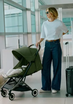 Online Buggy 'Orfeo' Taupe / Stormy Blue Kinder Kinderwagen|Reisebuggys