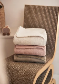 Sale Decke Wiege 'Grain Knit' Velvet Olive Green 100 x 75 cm Kinder Decken & Kissen|Decken & Kissen