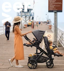 Duo Erweiterungsadapter / Doppel-Kinderwagen-Umbausatz dunkelgrau / schwarz Kinder Adapter