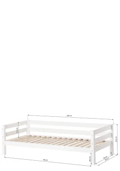 Sale ECO Luxury' Einzelbett weiß 200 x 90 cm Kinder Babybetten & Kinderbetten|Babybetten