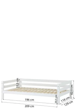 Sale ECO Luxury' Einzelbett weiß 200 x 120 cm Kinder Babybetten & Kinderbetten|Babybetten