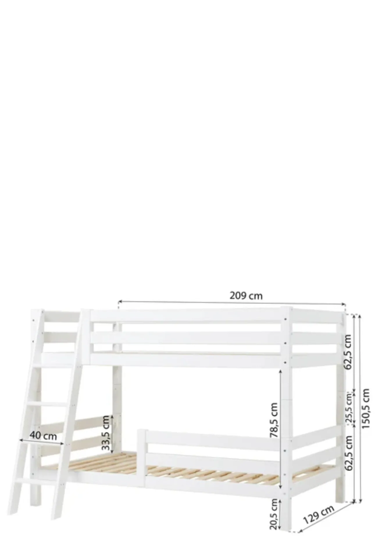 Sale ECO Luxury' Etagenbett weiß 200 x 120 cm Kinder Hochbetten & Etagenbetten|Babybetten & Kinderbetten