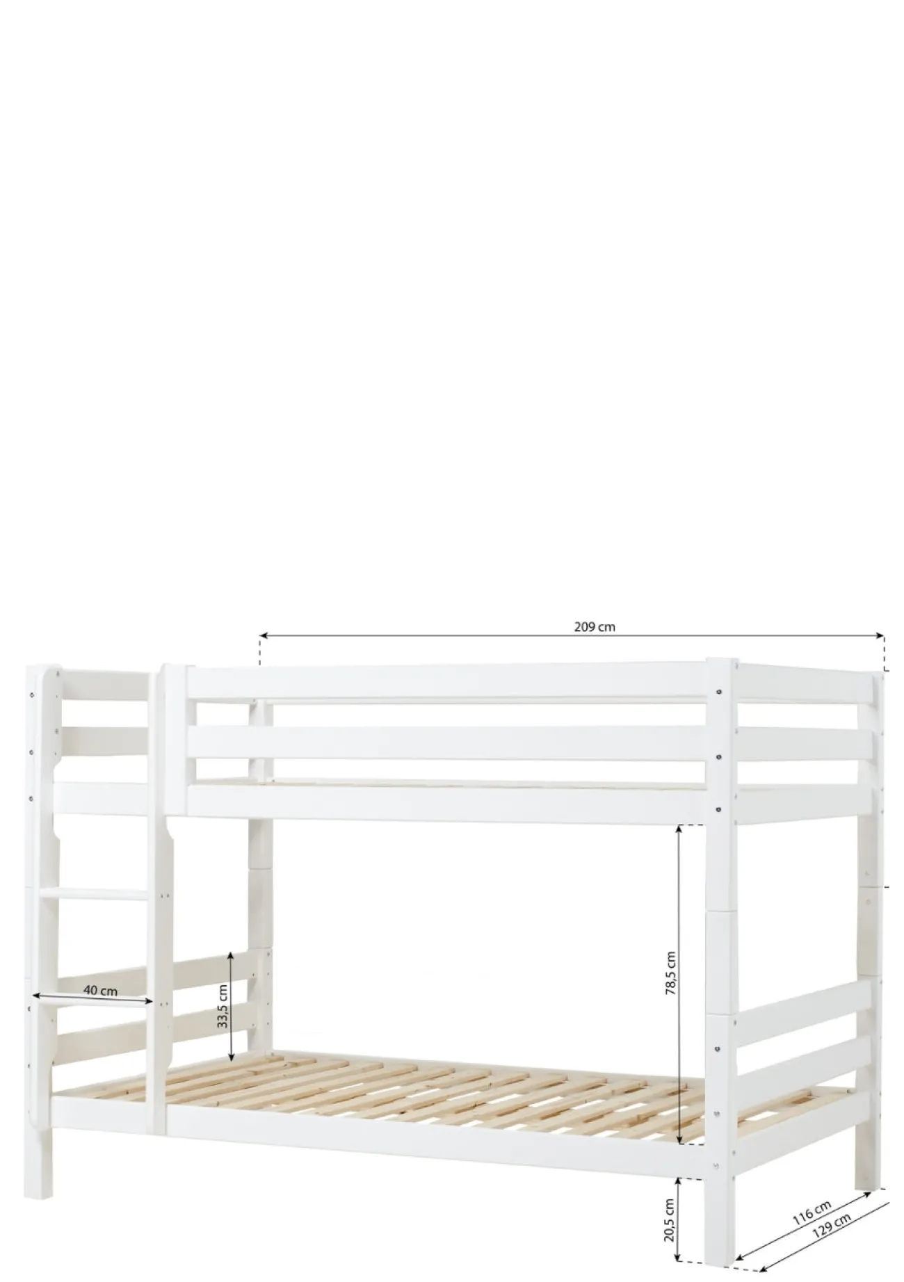 Sale ECO Luxury' Etagenbett weiß 200 x 120 cm Kinder Hochbetten & Etagenbetten|Babybetten & Kinderbetten