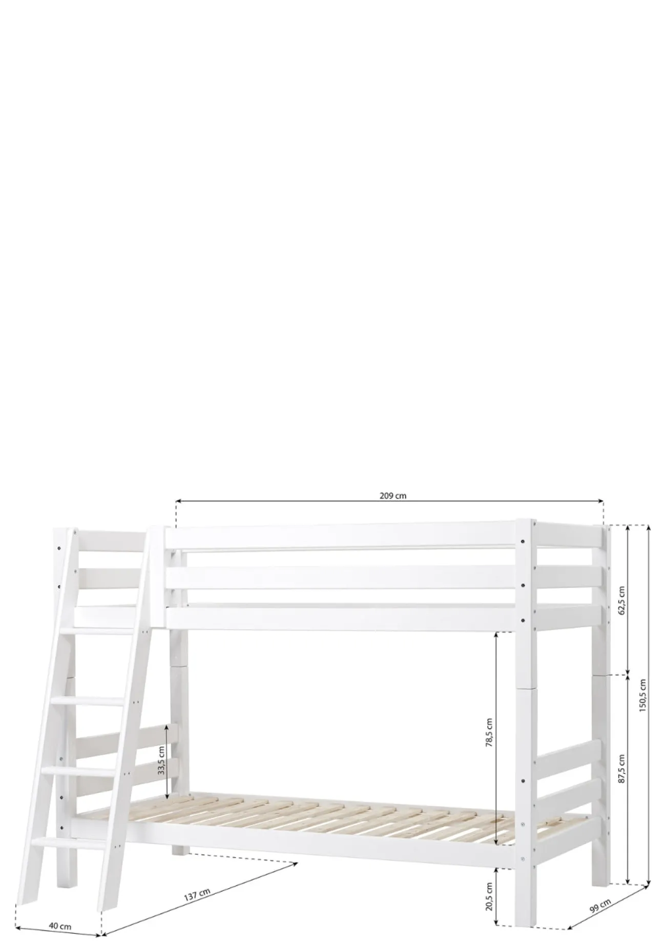 Best ECO Luxury' Etagenbett weiß 200 x 90 cm Kinder Hochbetten & Etagenbetten|Babybetten & Kinderbetten