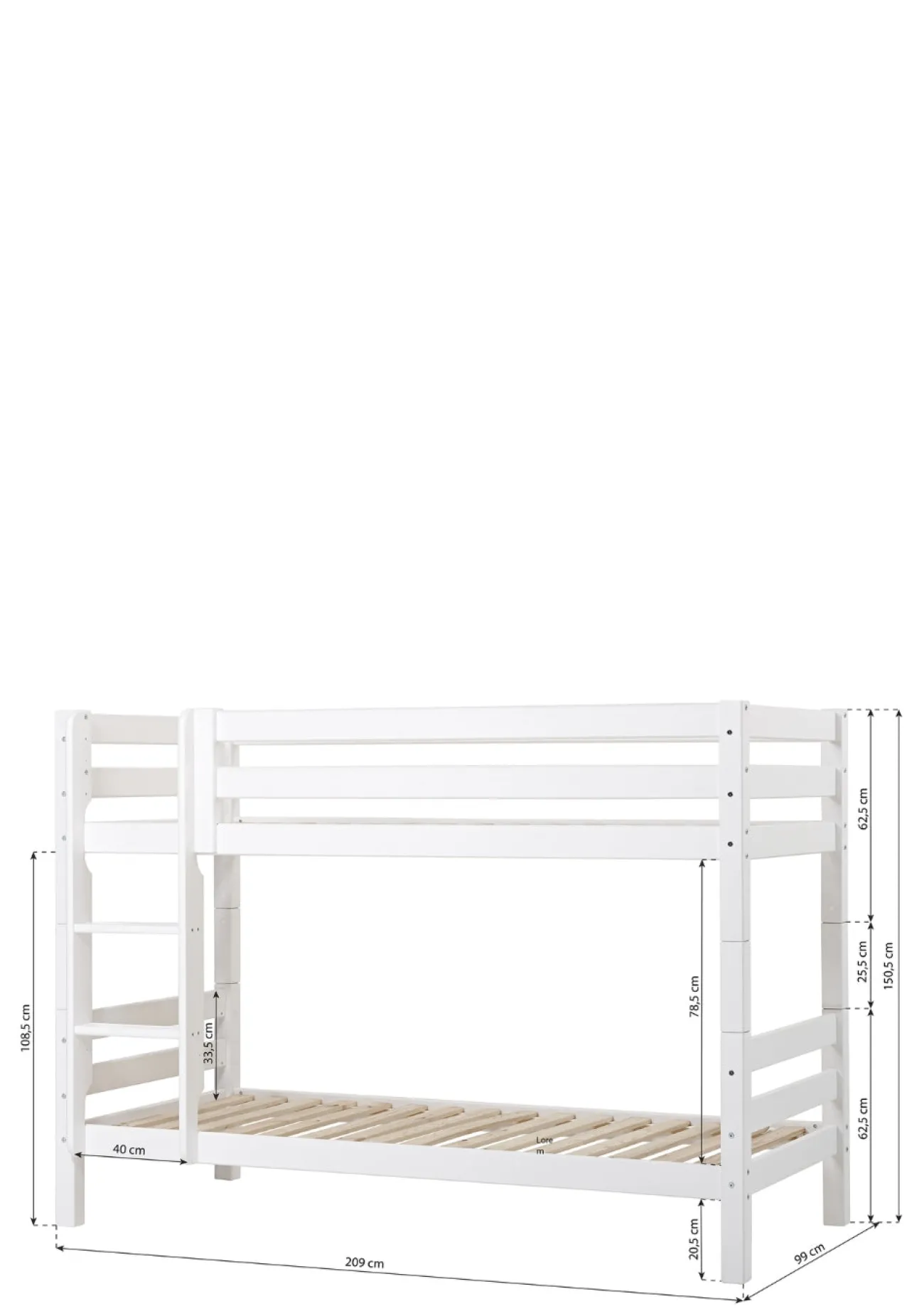 Best ECO Luxury' Etagenbett weiß 200 x 90 cm Kinder Hochbetten & Etagenbetten|Babybetten & Kinderbetten
