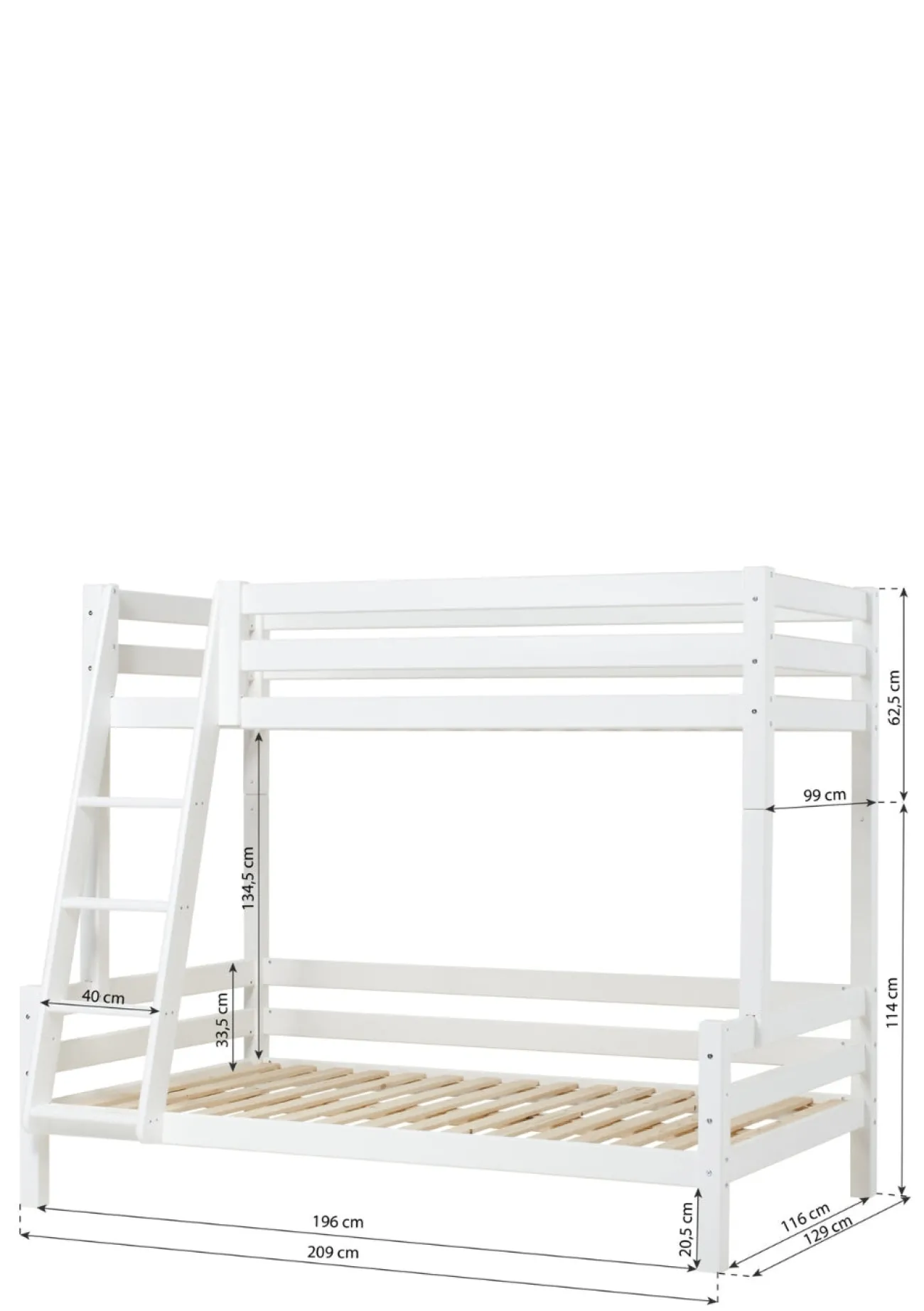 Sale ECO Luxury' Familien-Etagenbett weiß Kinder Hochbetten & Etagenbetten|Babybetten & Kinderbetten