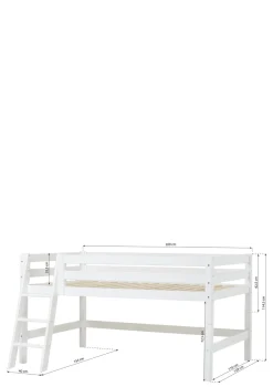ECO Luxury' Halbhochbett weiß 200 x 120 cm Kinder Babybetten & Kinderbetten|Babybetten