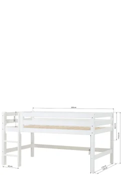 ECO Luxury' Halbhochbett weiß 200 x 120 cm Kinder Babybetten & Kinderbetten|Babybetten