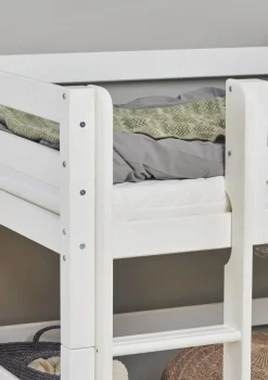 Outlet ECO Luxury' Halbhochbett weiß 200 x 90 cm Kinder Babybetten & Kinderbetten|Babybetten