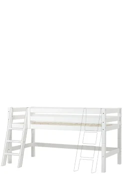 Outlet ECO Luxury' Halbhochbett weiß 200 x 90 cm Kinder Babybetten & Kinderbetten|Babybetten