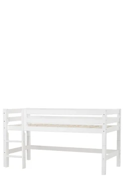 Outlet ECO Luxury' Halbhochbett weiß 200 x 90 cm Kinder Babybetten & Kinderbetten|Babybetten