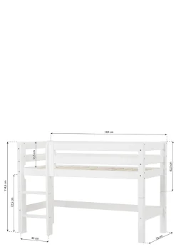 ECO Luxury' Halbhochbett weiß 160 x 70 cm Kinder Babybetten & Kinderbetten|Babybetten