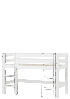 ECO Luxury' Halbhochbett weiß 160 x 70 cm Kinder Babybetten & Kinderbetten|Babybetten