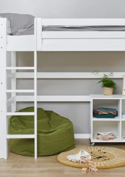 Discount ECO Luxury' Hochbett weiß 200 x 90 cm Kinder Hochbetten & Etagenbetten|Babybetten & Kinderbetten