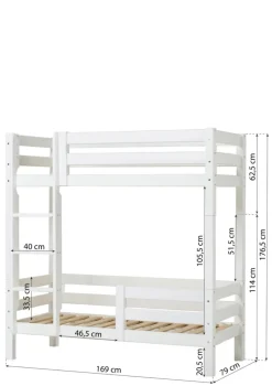 Clearance ECO Luxury' Hohes Etagenbett weiß 160 x 70 cm Kinder Hochbetten & Etagenbetten|Babybetten & Kinderbetten