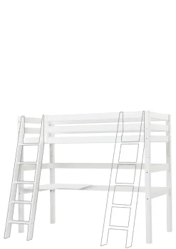 Clearance ECO Luxury' MEGA-Bett mit Schreibtisch & Lounge-Modul weiß 200 x 90 cm Kinder Hochbetten & Etagenbetten|Babybetten & Kinderbetten