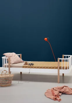 Discount Einzelbett 'Wood Original' weiß / Eiche 200 x 90 cm Kinder Babybetten & Kinderbetten|Babybetten