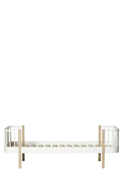 Discount Einzelbett 'Wood Original' weiß / Eiche 200 x 90 cm Kinder Babybetten & Kinderbetten|Babybetten