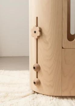 4er-Set Buchenknäufe 'Blume' für das 4-in-1 Babybett Kinder Babybetten & Kinderbetten|Babybetten