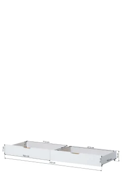 Clearance 2er-Set Schubladen weiß Kinder Aufbewahrung|Jugendzimmer