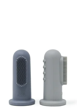 Clearance 2er-Set Silikon Finger Zahnbürste Stone/Tradewinds Zahnungshilfen|Beruhigung