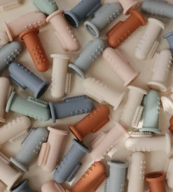 2er-Set Silikon Finger Zahnbürste Blush/Shifting Sand Zahnungshilfen|Beruhigung