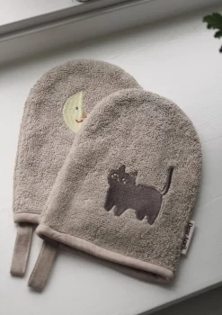 Discount 2er-Set Waschlappen 'Paw' Badzubehör|Badzubehör