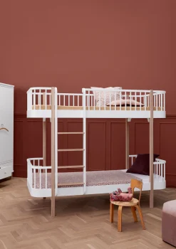 Sale Etagenbett 'Wood Original' weiß / Eiche 200 x 90 cm Kinder Hochbetten & Etagenbetten|Babybetten & Kinderbetten