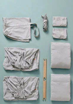 Outlet Federwiege 'Premium' für Zwillinge Grau Kinder Beistellbetten & Babywiegen|Beistellbettchen & Babywiegen