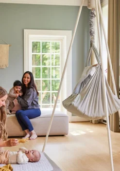 Hot Federwiegenmotor 'LeeLo02' Grau Kinder Beistellbetten & Babywiegen|Beistellbettchen & Babywiegen